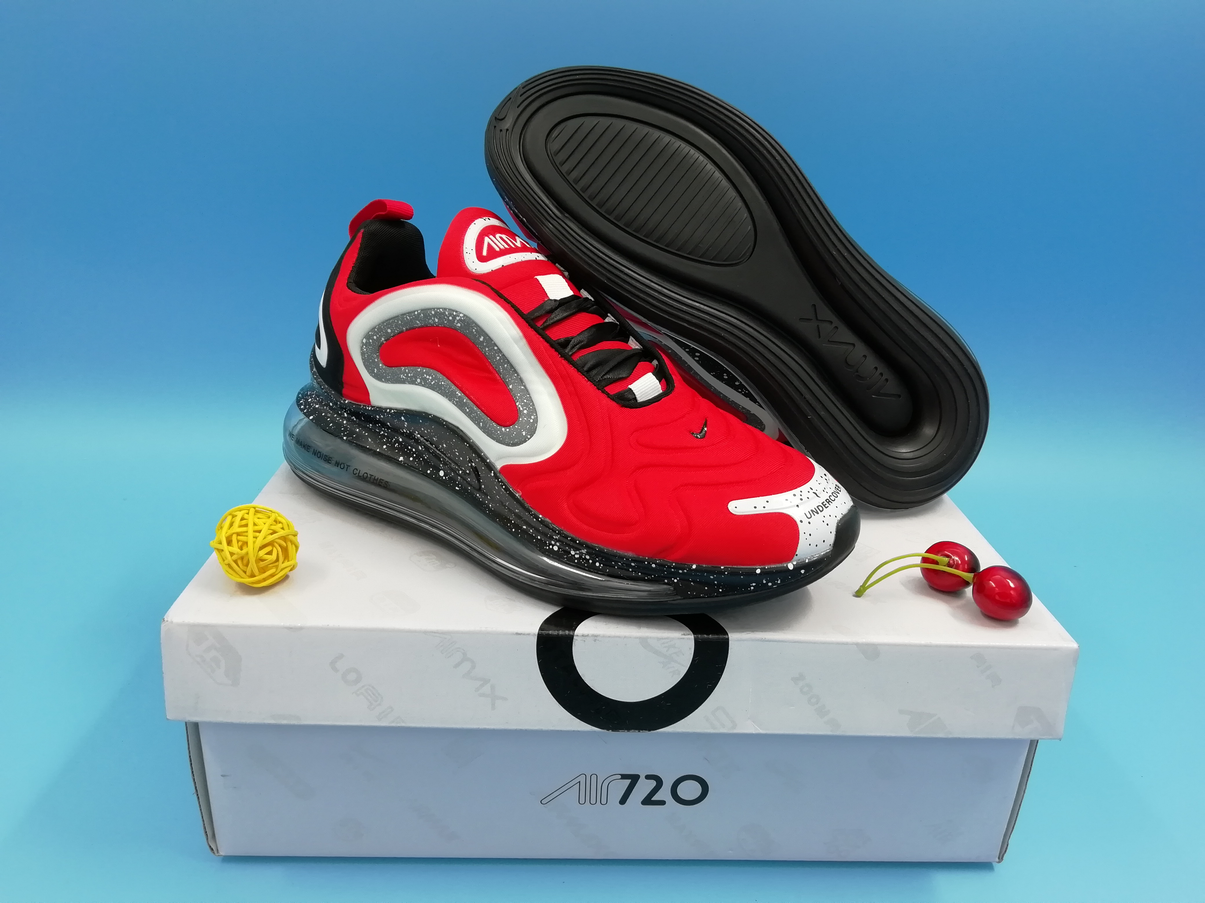 Women Nike Air Max 720 Red White Black Shoes - Click Image to Close
